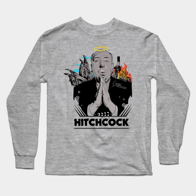 Alfred Hitchcock Long Sleeve T-Shirt by Frajtgorski